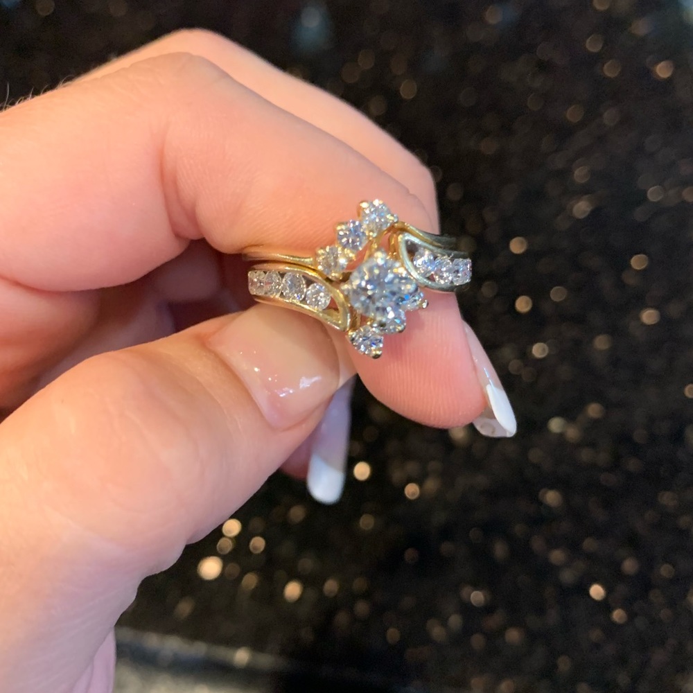 Wedding & engagement ring set